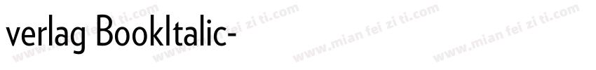 verlag BookItalic字体转换